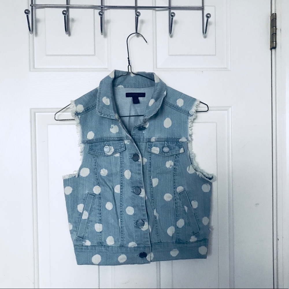 Polka Dot Jean Vest